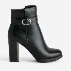 Boots TEXTO noir à talon haut