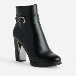 Boots TEXTO noir à talon haut