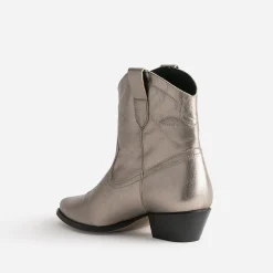 Boots western TEXTO doré en cuir