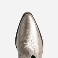 Boots western TEXTO doré en cuir