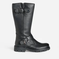 Botte BUGGY noir cuir esprit motard