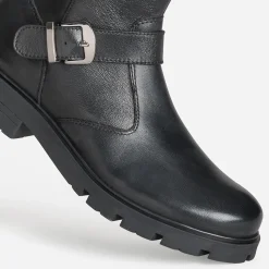 Botte BUGGY noire cuir esprit motard