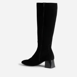 Botte noire cuir velours souple