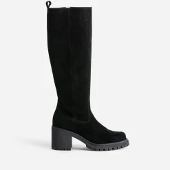 Botte TEXTO noire cuir velours