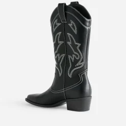 Botte TEXTO noire et blanche esprit santiag