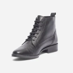 Bottine ERAM FLEX noire en cuir éco-conçu