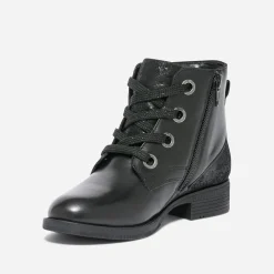 Bottine noire éco-conçue en cuir