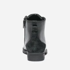 Bottine noire éco-conçue en cuir