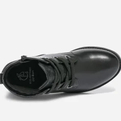 Bottine noire éco-conçue en cuir