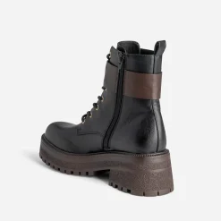 Bottine TEXTO noire et marron