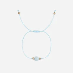 Bracelet bleu pierre aigue-marine