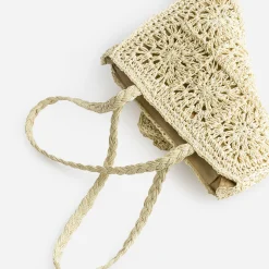 Cabas beige en paille papier