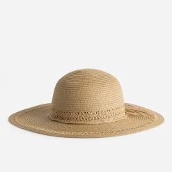 Capeline TEXTO beige foncé paille papier