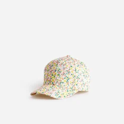 Casquette écrue à imprimé fleurs d'été