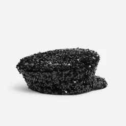 Casquette de marin TEXTO noire sequins
