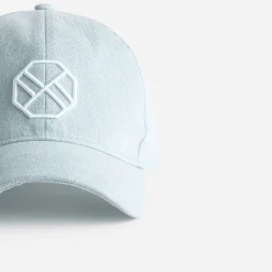 Casquette TEXTO baby blue en toile brodée