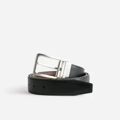 Ceinture homme réversible noire et cognac