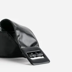 Ceinture large noire souple