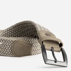 Ceinture taupe tressée homme