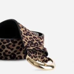 Ceinture TEXTO beige imprimé effet léopard