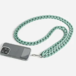 Chaîne bijou TEXTO verte pour téléphone portable