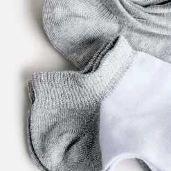 Chaussettes courtes blanches et gris pailleté