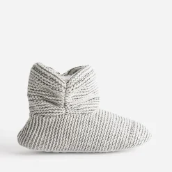 Chausson-boots beige tricoté