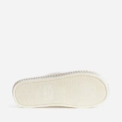 Chausson-mule beige fourré