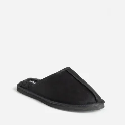 Chausson-mule JACK&JONES noir suédé fourré