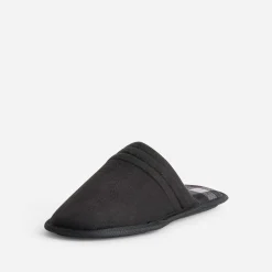 Chausson-mule noire première carreaux