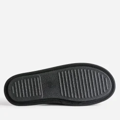 Chausson-mule noire première carreaux