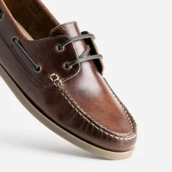 Chaussure bateau marron cuir