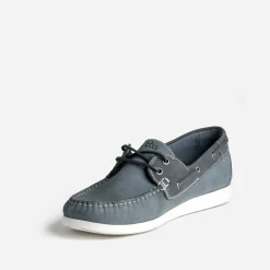 Chaussure-bateau TBS bleu denim cuir nubuck