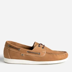 Chaussure-bateau TBS camel cuir nubuck