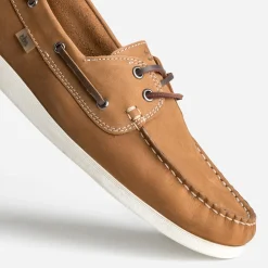 Chaussure-bateau TBS camel cuir nubuck