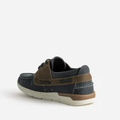 Chaussure-bateau TBS marine et marron cuir