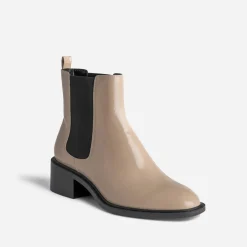 Chelsea boots beige verni