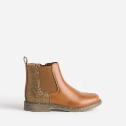 Chelsea boots BUGGY camel détails pailletés