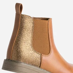 Chelsea boots BUGGY camel détails pailletés
