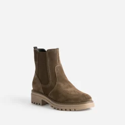 Chelsea boots BUGGY taupe en cuir