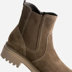 Chelsea boots BUGGY taupe en cuir