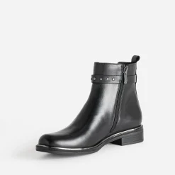 Chelsea boots CAPRICE noir en cuir bride cloutée