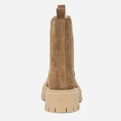 Chelsea boots cranté TEXTO camel cuir velours