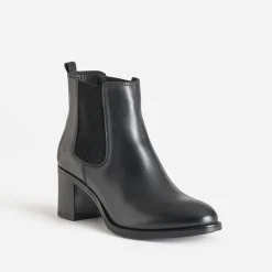 Chelsea boots noir en cuir
