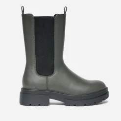 Chelsea boots TEXTO kaki à tige mi-haute