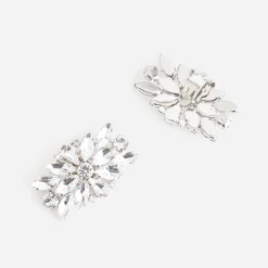 Clips gris amovibles en strass