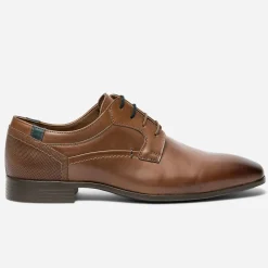 Derby camel en cuir éco-conçu