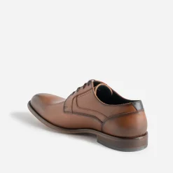 Derby éco-conçu cognac cuir