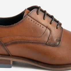 Derby éco-conçu cognac cuir