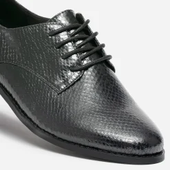 Derby éco-conçu noir verni effet python